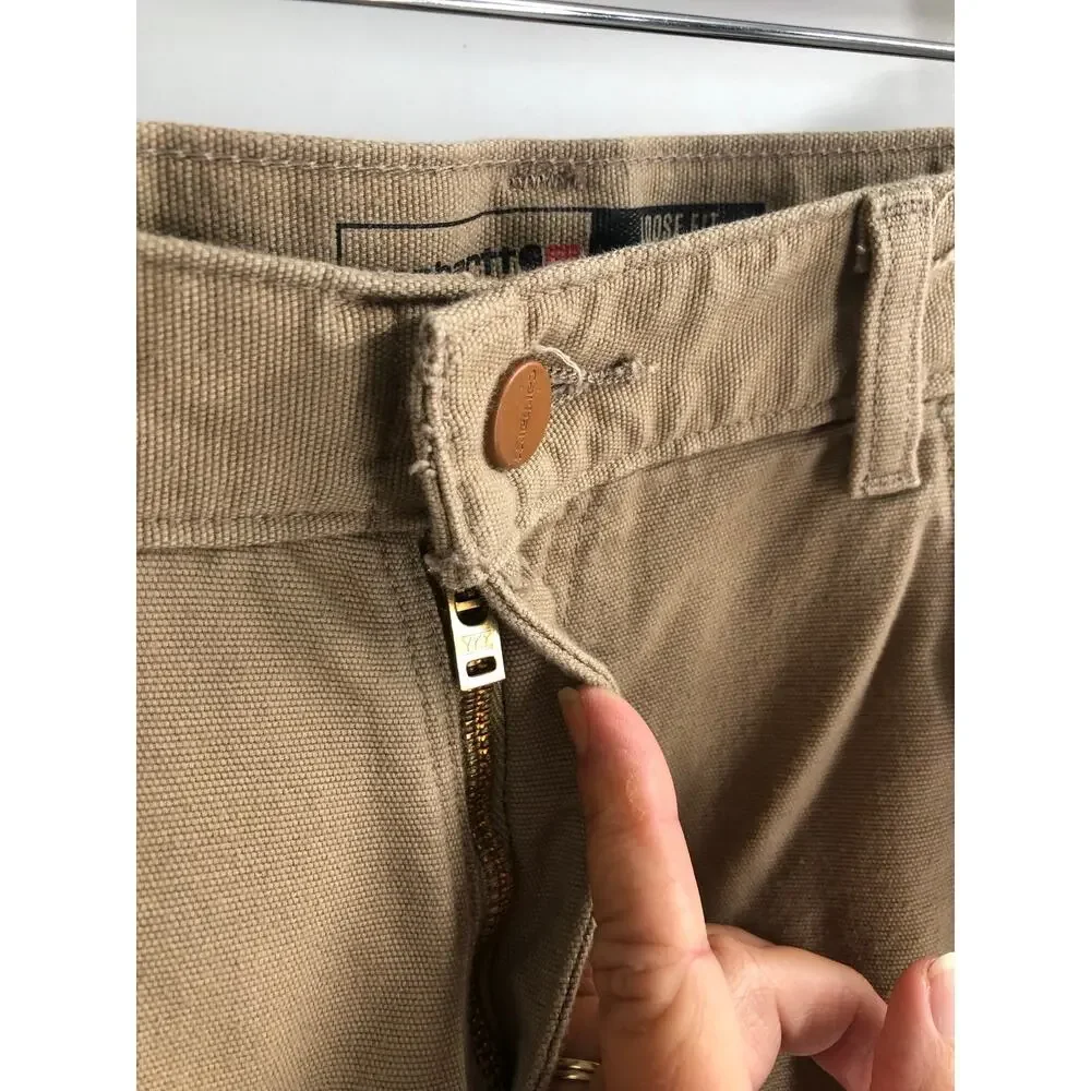 Carhartt FR Loose Fit Canvas Tan Pants Men’s 38x32 Work Utility